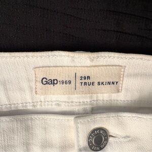 Gap 1969 29R Regular True Skinny Stretch White Denim Women’s Jeans Womens
